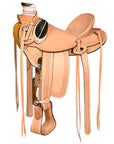 Western Horse Saddle American Leather Wade Ranch Roping Tan Hilason