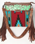 American Darling ADBGZ139A Signature Crossbody Hand Tooled Saddle Blanket Genuine Leather Women Bag Western Handbag Purse