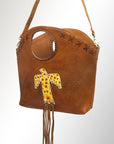 American Darling ADBGM257B Bucket Genuine Leather Women Bag Western Handbag Purse