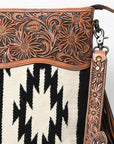 ADBG861B American Darling Hand Tooled Saddle Blanket Genuine Leather Women Bag Western Handbag Purse