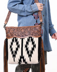 ADBG861B American Darling Hand Tooled Saddle Blanket Genuine Leather Women Bag Western Handbag Purse