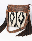 ADBG861B American Darling Hand Tooled Saddle Blanket Genuine Leather Women Bag Western Handbag Purse