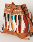 ADBG862A American Darling Hand Tooled Saddle Blanket Genuine Leather Women Bag Western Handbag Purse