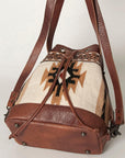 ADBG862D American Darling Hand Tooled Saddle Blanket Genuine Leather Women Bag Western Handbag Purse