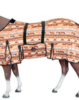 Hilason Horse Fly Sheet Uv Protect Mesh Bug Mosquito Summer Orange Aztec
