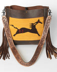 American Darling Large Crossbody Saddle Blanket Genuine Leather Western Women Bag Handbag Purse | Western Crossbody Bag | Travel Crossbody Bags | College Crossbody Bag | Casual Crossbody Bag