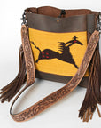 American Darling Large Crossbody Saddle Blanket Genuine Leather Western Women Bag Handbag Purse | Western Crossbody Bag | Travel Crossbody Bags | College Crossbody Bag | Casual Crossbody Bag