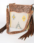 American Darling Signature Crossbody Hand Tooled Saddle Blanket Genuine Leather Women Bag Western Handbag Purse