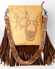 American Darling ADBGS192U Messenger Hair On Genuine Leather Women Bag Western Handbag Purse