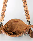 American Darling Cross Body Hand Tooled Saddle Blanket Genuine Leather Women Bag Western Handbag Purse