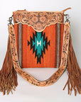 American Darling Cross Body Hand Tooled Saddle Blanket Genuine Leather Women Bag Western Handbag Purse