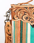 American Darling Cross Body Hand Tooled Saddle Blanket Genuine Leather Women Bag Western Handbag Purse