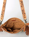 American Darling Cross Body Hand Tooled Saddle Blanket Genuine Leather Women Bag Western Handbag Purse