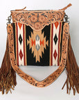 American Darling Cross Body Hand Tooled Saddle Blanket Genuine Leather Women Bag Western Handbag Purse