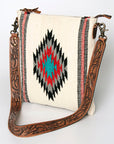 ADBG864B American Darling Saddle Blanket Genuine Leather Women Bag Western Handbag Purse