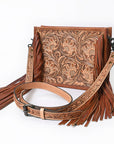 American Darling Messenger Hand Tooled Genuine Leather Women Bag Western Handbag Purse