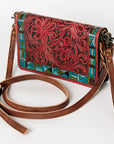 American Darling ORGANISER Upcycled Wool Genuine Leather women bag western handbag purse