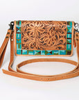 American Darling ORGANISER Upcycled Wool Genuine Leather women bag western handbag purse