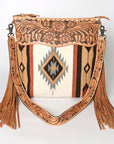 American Darling Signature Crossbody Hand Tooled Saddle Blanket Genuine Leather Women Bag Western Handbag Purse