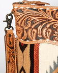 American Darling Signature Crossbody Hand Tooled Saddle Blanket Genuine Leather Women Bag Western Handbag Purse