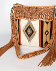 American Darling Signature Crossbody Hand Tooled Saddle Blanket Genuine Leather Women Bag Western Handbag Purse