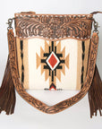 American Darling Signature Crossbody Hand Tooled Saddle Blanket Genuine Leather Women Bag Western Handbag Purse