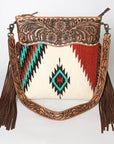 American Darling Signature Crossbody Hand Tooled Saddle Blanket Genuine Leather Women Bag Western Handbag Purse