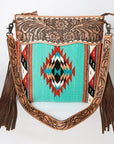 American Darling Signature Crossbody Hand Tooled Saddle Blanket Genuine Leather Women Bag Western Handbag Purse