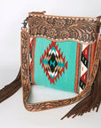 American Darling Signature Crossbody Hand Tooled Saddle Blanket Genuine Leather Women Bag Western Handbag Purse