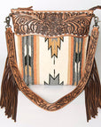American Darling Signature Crossbody Hand Tooled Saddle Blanket Genuine Leather Women Bag Western Handbag Purse