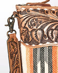 American Darling Signature Crossbody Hand Tooled Saddle Blanket Genuine Leather Women Bag Western Handbag Purse
