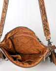 American Darling Signature Crossbody Hand Tooled Saddle Blanket Genuine Leather Women Bag Western Handbag Purse