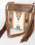 American Darling Signature Crossbody Hand Tooled Saddle Blanket Genuine Leather Women Bag Western Handbag Purse