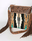 American Darling Signature Crossbody Hand Tooled Saddle Blanket Genuine Leather Women Bag Western Handbag Purse