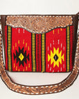 American Darling ADBGA257 Large Crossbody Hand Tooled Saddle Blanket Genuine Leather Women Bag Western Handbag Purse