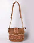 American Darling Messenger Hand Tooled Genuine Leather Women Bag Western Handbag Purse