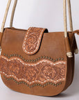 American Darling Messenger Hand Tooled Genuine Leather Women Bag Western Handbag Purse
