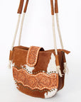 American Darling Messenger Hand Tooled Genuine Leather Women Bag Western Handbag Purse