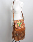 American Darling Hand Tooled Genuine Leather Women Bag Western Handbag Purse
