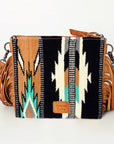 American Darling Cross Body Hand Tooled Saddle Blanket Genuine Leather women bag western handbag purse
