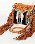 American Darling Cross Body Hand Tooled Saddle Blanket Genuine Leather women bag western handbag purse