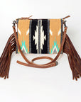 American Darling Cross Body Hand Tooled Saddle Blanket Genuine Leather women bag western handbag purse