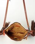 American Darling Cross Body Hand Tooled Saddle Blanket Genuine Leather women bag western handbag purse