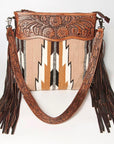 American Darling ADBGZ577A Signature Crossbody Hand Tooled Saddle Blanket Genuine Leather women bag western handbag purse