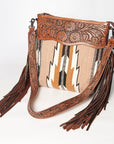 American Darling ADBGZ577A Signature Crossbody Hand Tooled Saddle Blanket Genuine Leather women bag western handbag purse