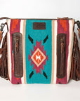 American Darling ADBGZ572A Signature Crossbody Hand Tooled Saddle Blanket Genuine Leather women bag western handbag purse