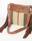 American Darling ADBGZ583A Signature Crossbody Hand Tooled Saddle Blanket Genuine Leather women bag western handbag purse