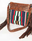 American Darling ADBGZ570A Signature Crossbody Hand Tooled Saddle Blanket Genuine Leather women bag western handbag purse