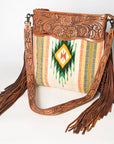 American Darling ADBGZ580A Signature Crossbody Hand Tooled Saddle Blanket Genuine Leather women bag western handbag purse
