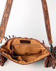 American Darling ADBGZ574A Signature Crossbody Hand Tooled Saddle Blanket Genuine Leather women bag western handbag purse